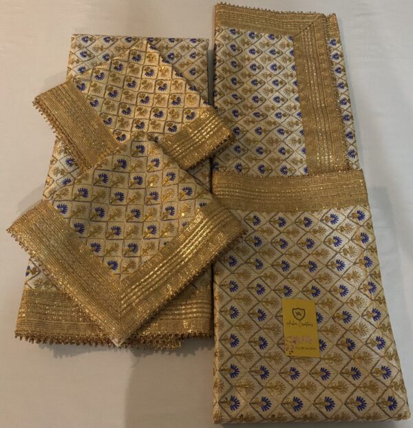 Rumala Sahib – Premium Ivory Silk with Gold Motifs