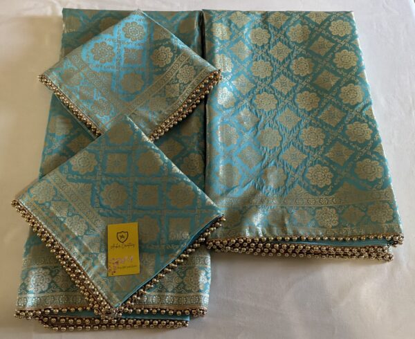 Rumala Sahib – Pure Banarasi Silk Pearl Bead Edge